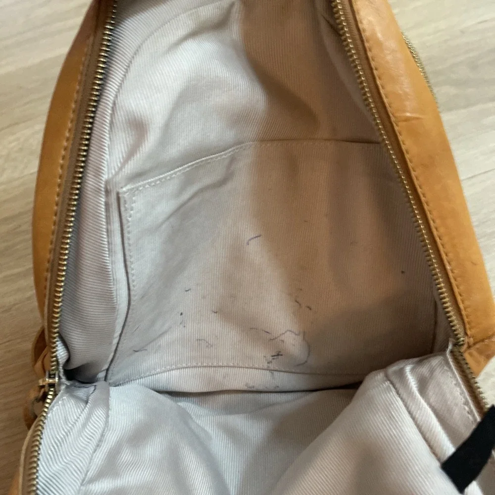 Vintage Margot New York Kimmie Genuine Leather Women's Backpack‎ Camel Tan